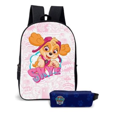 Imagem de Mochila Escolar Com Estojo Infantil Patrulha Canina  - Use Thuco, Skye