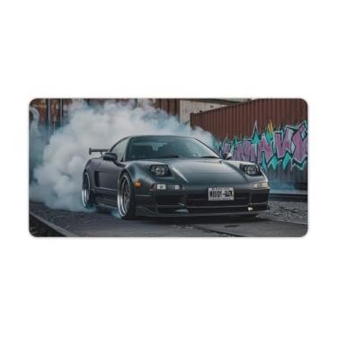 Imagem de HouLaiZhe JDM NSX Abandoned Dock Drift Sports Car Gaming Mouse Pads JDM Car Desk Pads Grandes Mousepads para teclado de mesa tapete de computador 30 x 60 cm