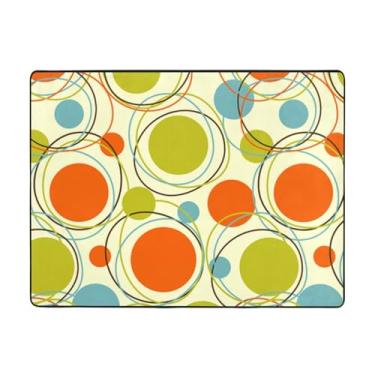 Imagem de ZERAOKE Tapete colorido abstrato 48 x 63 polegadas, lavável na máquina com suporte antiderrapante, tapetes macios para sala de estar, quarto, entrada, quarto de crianças, decoração de casa