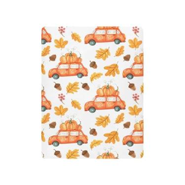 Imagem de xigua Lençóis de berço de carros com abóboras para meninas e meninos, macio e respirável, adequado para berço padrão e cama infantil 68,5 x 99 cm