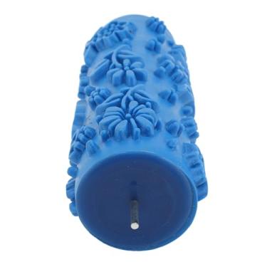 Imagem de AUNMAS Rolo de Textura Decorativa Rolo de Pintura de Borracha de 5 Polegadas para Móveis de Parede Ferramenta de Arte DIY, Padrão de Gravação de Tijolo Clássico Com Alça para Pisos e Armários de Argila Drywall (borracha 2)