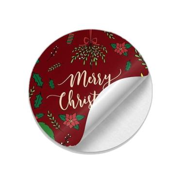 Imagem de Adesivos Redondos Natalinos 25 Unidades Para Decoração Festiva - Tamanho 50x50cm