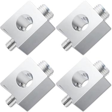 Imagem de Pacote com 4 terminais de aterramento de alumínio nº 4–2/0, kit de terminais neutros para painéis de disjuntor, terminais de aterramento elétricos estanhados com parafusos