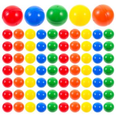 Imagem de Mikikit 100 bolas de bingo vazadas: bolas de sorteio abertas sem número - adereços de jogo de festa para máquinas de venda automática e festas de aniversário de 3 cm