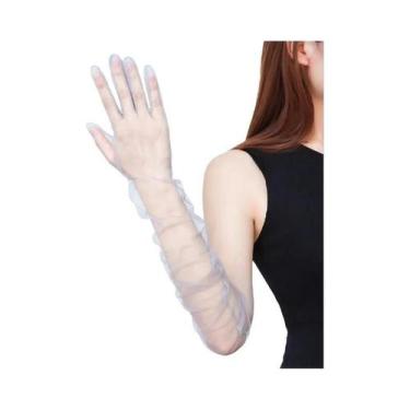 Imagem de Luvas Vintage Longas De Tule Para Mulheres, Luvas De Proteção Solar At