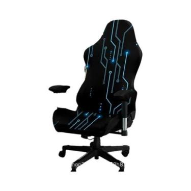 Imagem de Capa De Cadeira De Escritório Em Fibra De Leite Com Impressão Digital,