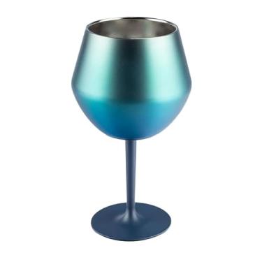 Imagem de 420ML Taça Copo Térmico De Aço Inoxidável 2 Em 1 Para Gin Vinho Drink Bebidas- Aço Inoxidável para Gin, Vinho, Drink e Bebidas Quentes/Frias(Azul)