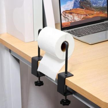 Imagem de Dispensador de rolo de papel de mesa, organizador de fita ajustável, dispensador de papel de arte para embalagem, estação de arte, quarto infantil, oficina, local de trabalho, cozinha