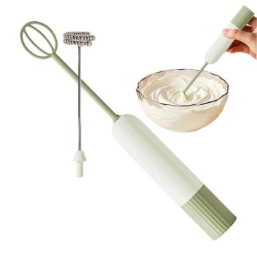 Imagem de Espumador Manual de Leite | Batedor De Espuma Elétrico Portátil Com Duas Cabeças - Espumador Desmontável para Café - Uso em Bebidas, Chá, Creme, Chocolate, Cozinha e Café