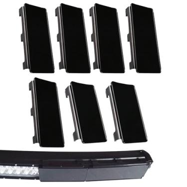 Imagem de Kit de cobertura de lente de barra de luz LED de 52 polegadas, capas de encaixe de policarbonato preto – capas de barra de luz off-road de proteção de 5 × 8 pol. e 5 × 6 polegadas, à prova de poeira