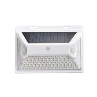 Imagem de Luz de Parede Solar com Sensor Movimento 118 LEDs Lâmpada LED Sustentada por Energia Detecção 360 Graus Liga Desliga Automático para Cerca Porta da Fr