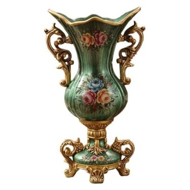 Imagem de Vaso para decoração de vaso e mesa de quarto, escritório, hotel, decoração de casa, material de resina, acabamento requintado, resina para flores, decoração de cerâmica