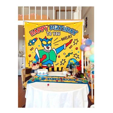 Imagem de Tapeçaria Dynamic Supermans Anime Mangá Design 100x70cm