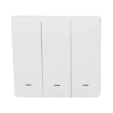 Imagem de Acouto Interruptor para Controle Residencial, Interruptor de Alimentação de Aplicativo Remoto Com Design de 3 Botões para Luzes e Dispositivos, Automação Residencial Elegante e Segura