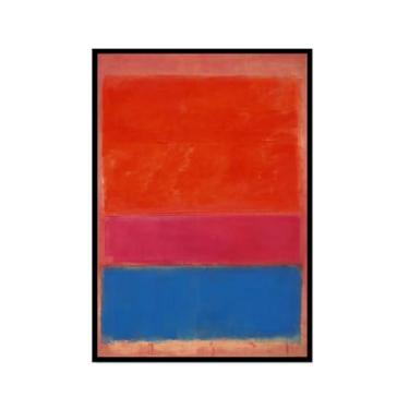 Imagem de Pôster de arte de parede vintage Mark Rothko arte moderna abstrata blocos de cores minimalista pintura em tela impressão sala de estar decoração de casa (SKU10,20,3x30,5 cm = (20x30 cm), moldura preta