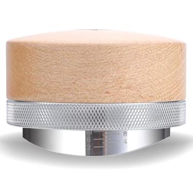 Imagem de KNODOS Ferramenta de distribuição de café expresso Distribuidor de café de bordo de 58 mm com profundidade ajustável Nivelador de café expresso de aço inoxidável Acessórios de máquina de café expresso