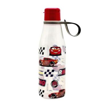 Imagem de Garrafa Infantil de Plástico  Com Tampa Abre Fácil 530ml Plasútil, Car