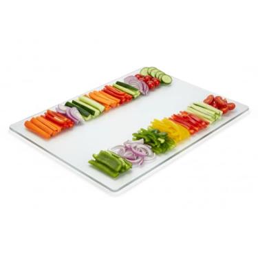 Imagem de Thirteen Chefs – Tábua de corte de acrílico grande, 40 x 25 cm com pés de borracha, transparente – pode ser lavada na lava-louças, livre de BPA