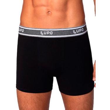 Imagem de Cueca Boxer Lupo 00784-059 Masculina Lisa Algodão T. P/GG, G, 9990, Pr
