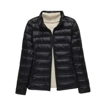 Imagem de Jaqueta Feminina Slim Fit De Pluma De Pato Branca, Moda De Inverno, Ca