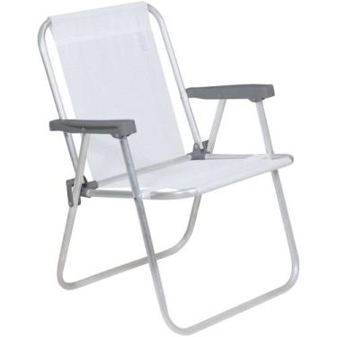 Imagem de Cadeira de Praia Alta em Alumínio Lazy Branca 023501 Bel - Belfix