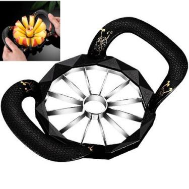 Imagem de Ferramentas de cozinha de liga de zinco para corte de maçã, fatiador de frutas, descaroçador portátil criativo (12 comprimidos)