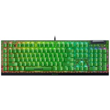 Imagem de Razer BlackWidow V4 X Edição Minecraft – Teclado mecânico para jogos – Chroma RGB (teclas verdes clicky, 6 teclas macro dedicadas, teclas ABS duplas) Layout dos EUA | Minecraft