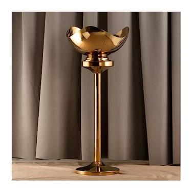 Imagem de Balde de gelo de aço inoxidável balde de gelo com suporte para refrigerador interno e externo Balde de adega suporte de bebidas para bar de cozinha recipiente de gelo (ouro)