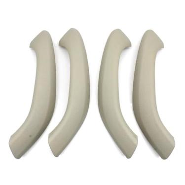 Imagem de Compatível com bmw x1 x2 f48 f49 f39 2016-2020 preto bege acessórios do carro esquerda direita maçaneta da porta interior substituição do painel de cobertura exterior substituição(Oyster 4pcs set)