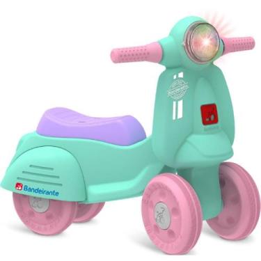 Imagem de Veículo para Bebê Banderetta Equilíbrio VERDE/ROSA/LILÁS com Som e LUZ