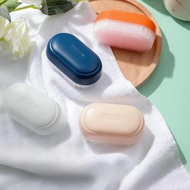 Imagem de Escova de limpeza de lavanderia de cerdas macias de plástico portátil para roupas, sapatos, manchas de carpete, Laranja