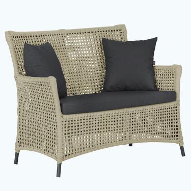 Imagem de 1 Sofá área Externa Igapó Alumínio Preta Corda Náutica E11 Rami