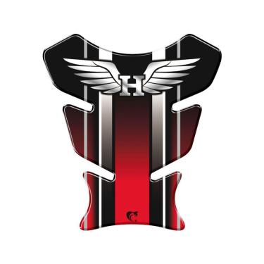 Imagem de Adesivo Protetor De Tanque Moto Honda Asa Vermelho