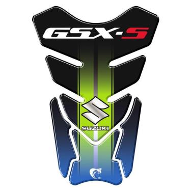 Imagem de Protetor De Tanque Adesivo Moto Suzuki Gsx-S Verde Preto