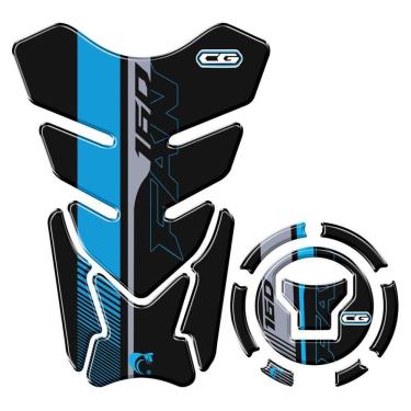 Imagem de Adesivo Protetor Tanque E Bocal Honda Cg Fan Preto