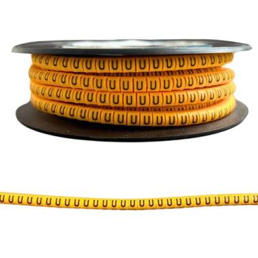 Imagem de Marcador Cabos Fios Anilha Letra U 0,75mm a 1,5mm 1000 Peças - Stark E