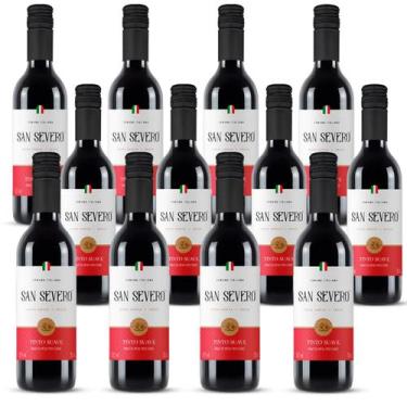 Imagem de Kit 12 Mini Vinho San Severo Tinto Suave 250ml