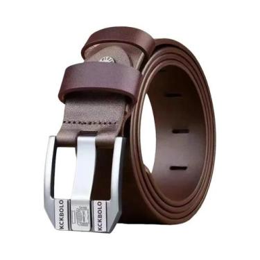 Imagem de Cinto De Couro Genuíno Masculino, Cinto De Negócios Fashion De Alta Qu