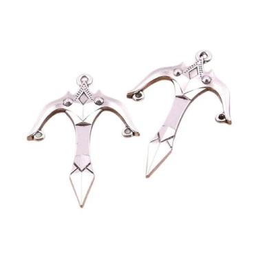 Imagem de Pingentes De Armas Antigas (Espada, Faca, Arma, Arco) Em Liga Mista, 1