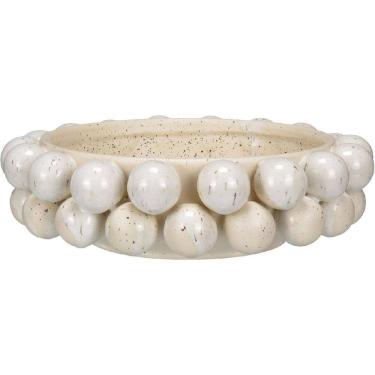 Imagem de VASO DECORATIVO ENFEITE CASA HOME&CO CERÂMICA 9x30x30cm BEGE