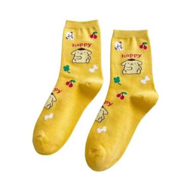 Imagem de Meias Esportivas Respiráveis De Comprimento Médio Para Meninas Sanrio 