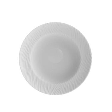 Imagem de Prato Fundo Sopa Relevo Dunas Branco Fosco Germer Porcelanas