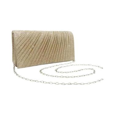 Imagem de Bolsa De Ombro Brilhante Para Mulheres, Clutch De Noiva, Bolsa De Fest