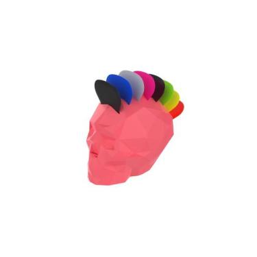 Imagem de Porta-palhetas Caveira Geométrica Mohawk Diversas Cores - PEKO, 3D-363