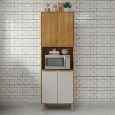 Imagem de Torre Quente 4 Portas 1 Nicho para Forno ou Microondas Divina - MGM Mó