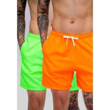 Imagem de Kit 2 Short Masculino Tactel Tectel Praia Leve Secagem Rápida Bermuda Academia Treino Verão-Unissex