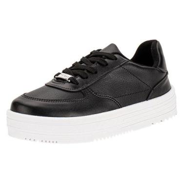 Imagem de Tênis feminino casual moleca 5782313, Preto, 37