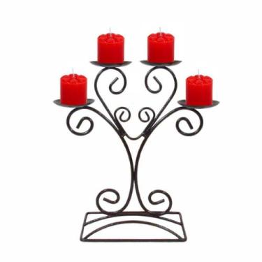 Imagem de Castiçal Vela Vermelha Dia Dos Namorados Jantar Romântico - Velitas (r