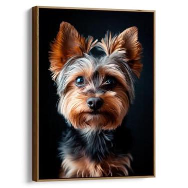 Imagem de Quadro decorativo Yorkshire Terrier Atento - Art Canvas, 160 x 100 cm,