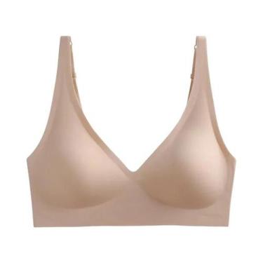 Imagem de Sutiã Fino Sem Costura Com Decote Em V Ajustável Para Seios Pequenos, 